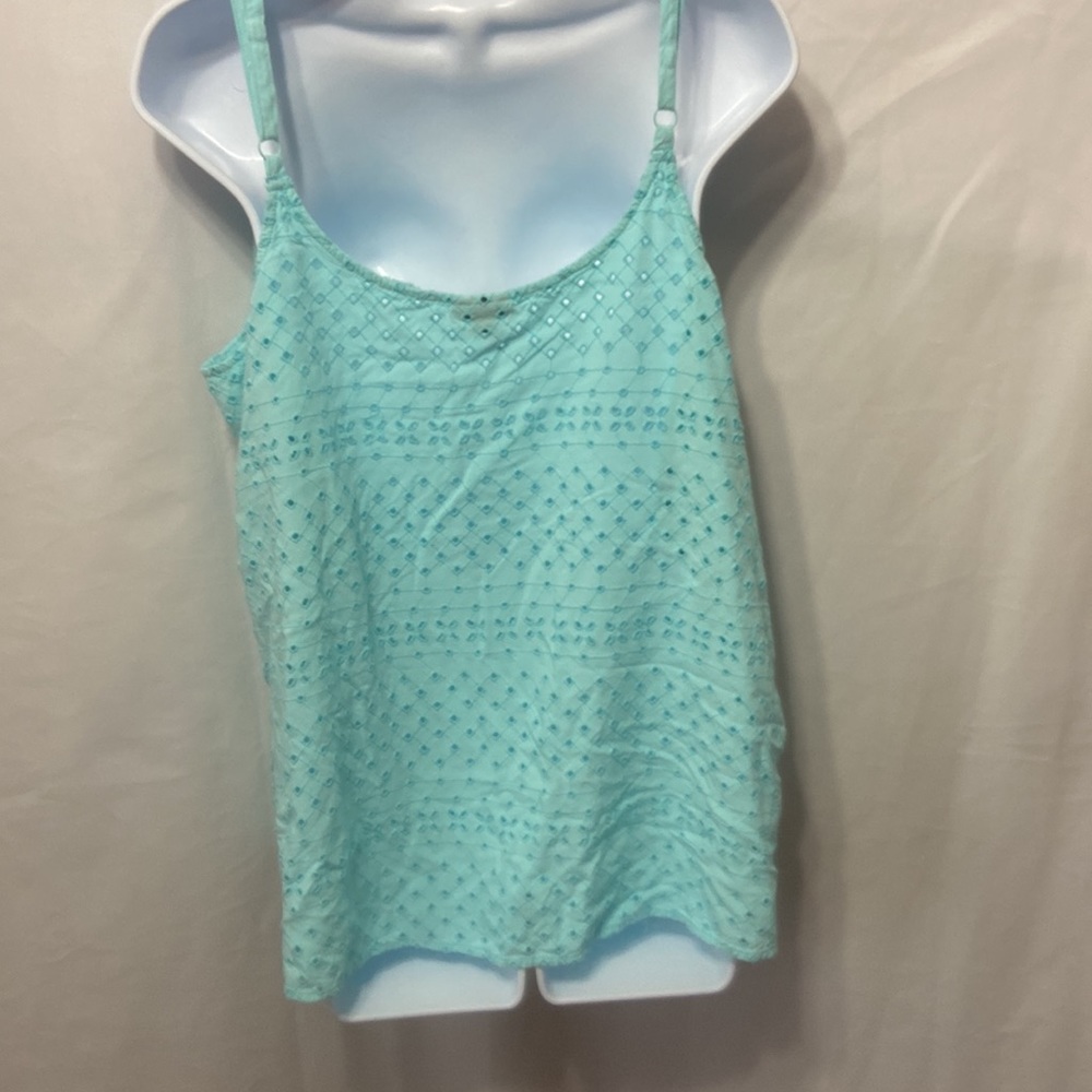 Torrid Lt. Blue Eyelet Tank Top - Picture 3 of 4